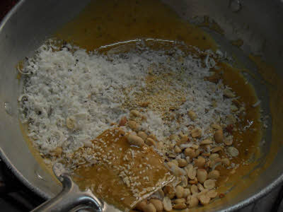 Added nuts etc. to jaggery