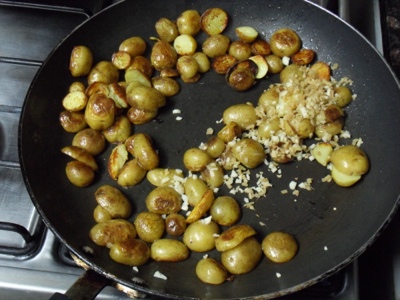 Added ginger and garlic to the potatoes