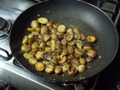 Added salt and pepper to potatoes