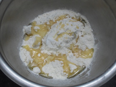 Flour, salt, baking powder and oil