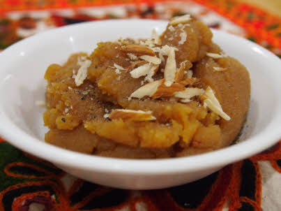 Besan Halwa is ready to serve