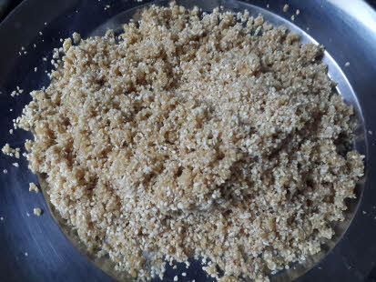 Gur til laddoo mixture is ready