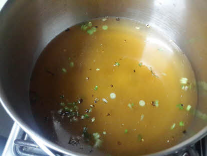 Add veg stock for Lemon Coriander Soup