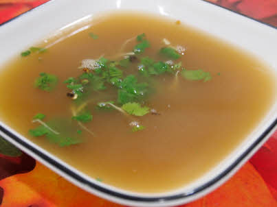 Lemon Coriander Soup is ready