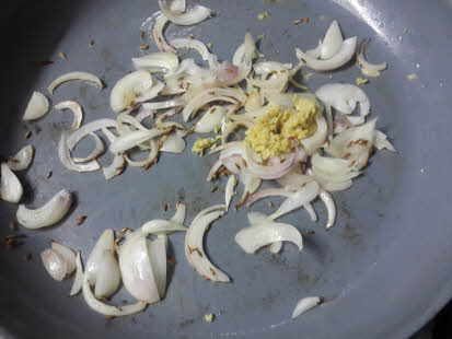saute onions for Paneer Do Pyaza gravy