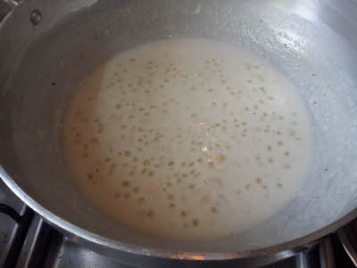 Added nuts to Sabudana Kheer