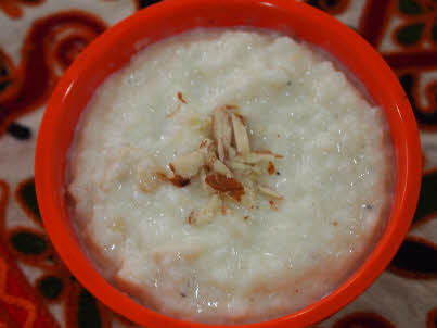 Cold and thick Samak Rice Kheer