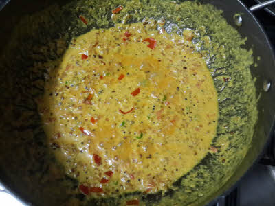 Prepare gravy for papad ki Sabji