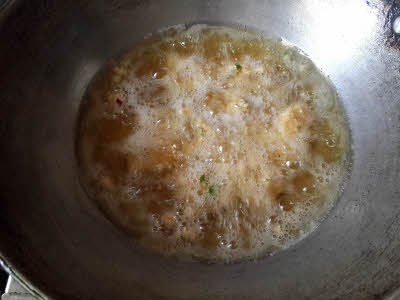 Frying Ram Laddoo