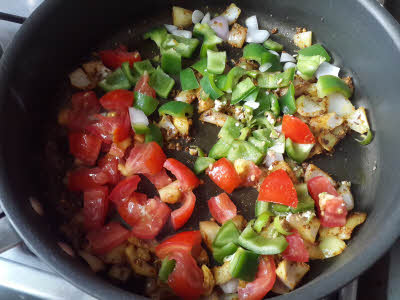 Fry rest of the vegetables