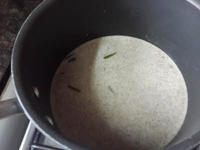 Cooking Kutu Kadhi or Soup