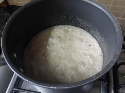 Cooking Kutu Kadhi or Soup