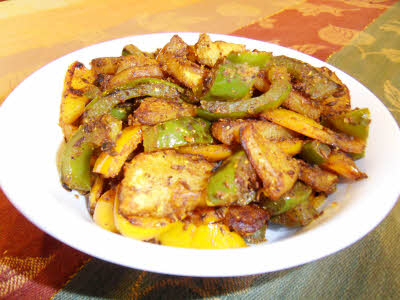 Shimla Mirch Aloo is ready