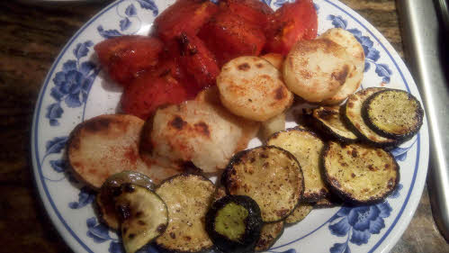 Pan fried vegetables are ready