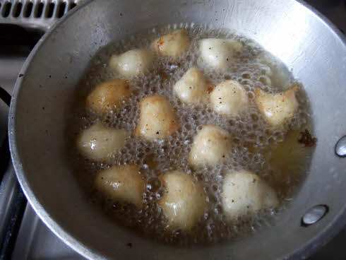 Fry batter balls