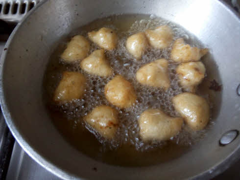 Fry batter balls