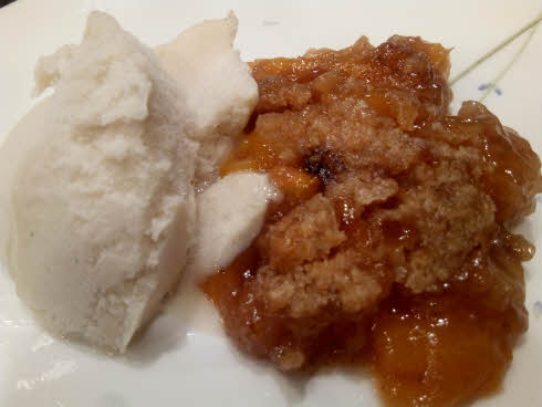 Peach Cobbler is ready