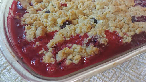 Mixed Berry Cobbler is ready