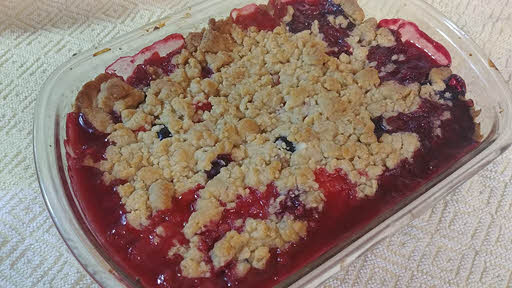 Mixed Berry Cobbler is ready