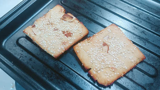 Bake the biscuity roti squares