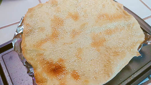 Bake the lavash dough