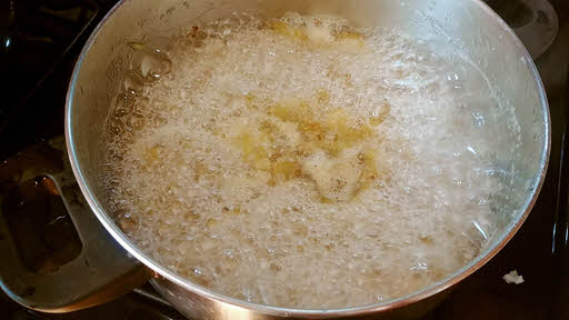 Cook fruit and sugar