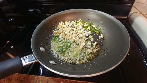 added cashews in tempering