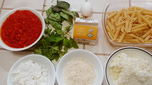 Baked ziti ingredients Baked ziti ingredients