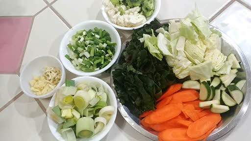 Chopped vegetables