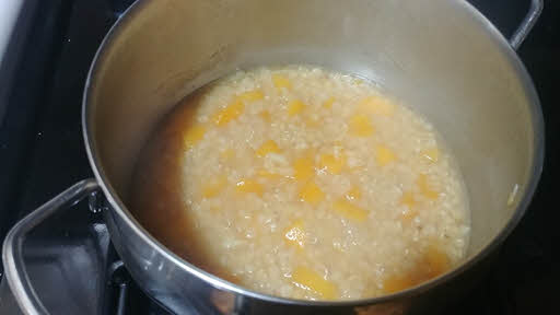 Boil butternut squash soup