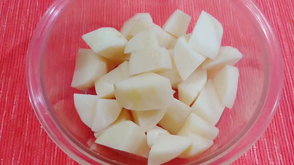Peel potatoes