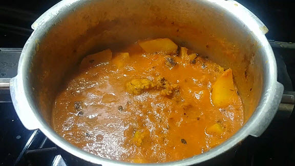 Aloo Badi Curry is ready