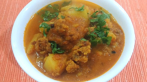 Aloo Badi Curry is ready