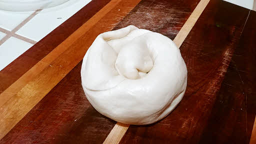 make a spiral ball of dough