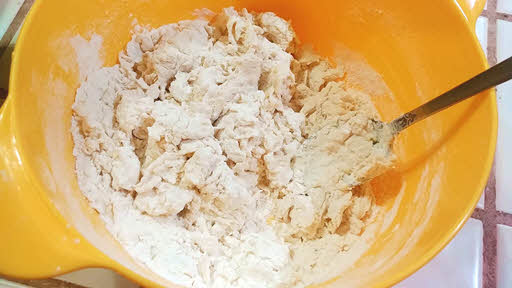 Knead flour into a soft dough