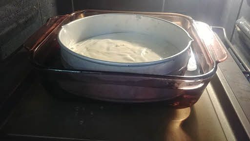 Bake the yogurt mixture