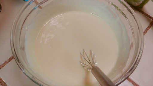 hung yogurt and condensed milk