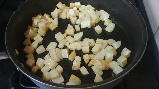 Fry potatoes