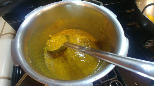 mix the tempering in dal