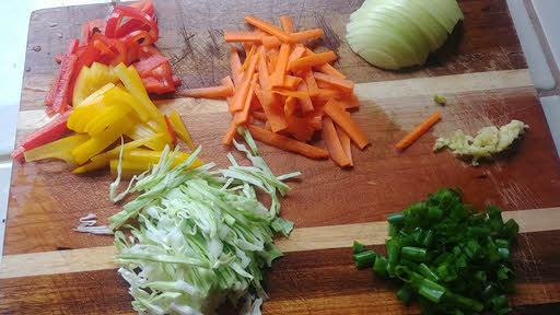 Chopped vegetables