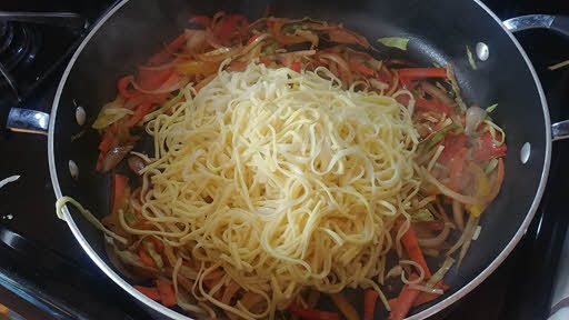Add noodles