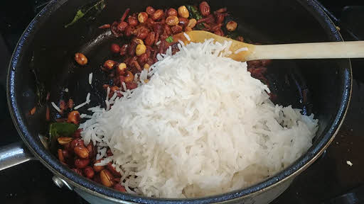 Add boiled rice