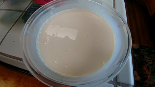 Combine whipping cream, evaporated milk, and condensed milk