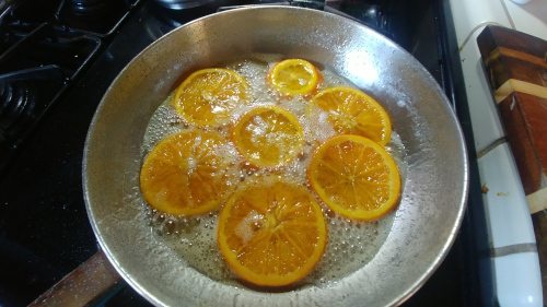 Simmer the slices till they start to become translucent