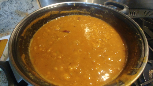 Add boiled Matara along with all the water, sugar, soy sauce, cinnamon powder, tamarind juice