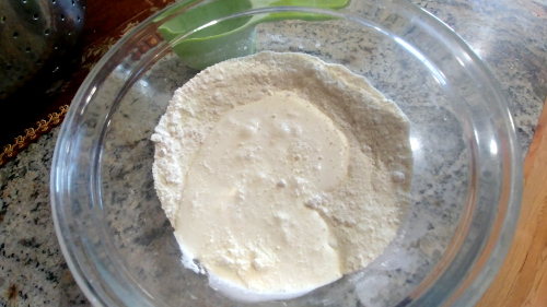 Mix gulab jamun dough ingredients